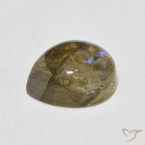 Labradorite Multicolore naturale da 3.91 ct, Forma a pera, Traslucido