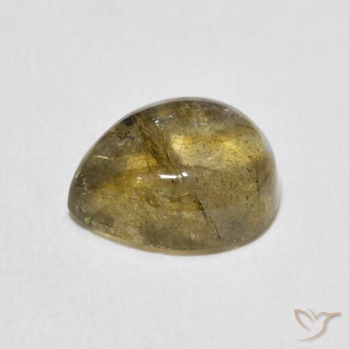 Labradorite Multicolore naturale da 3.95 ct, Forma a pera, Traslucido