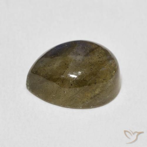 Labradorite Multicolore naturale da 3.87 ct, Forma a pera, Traslucido