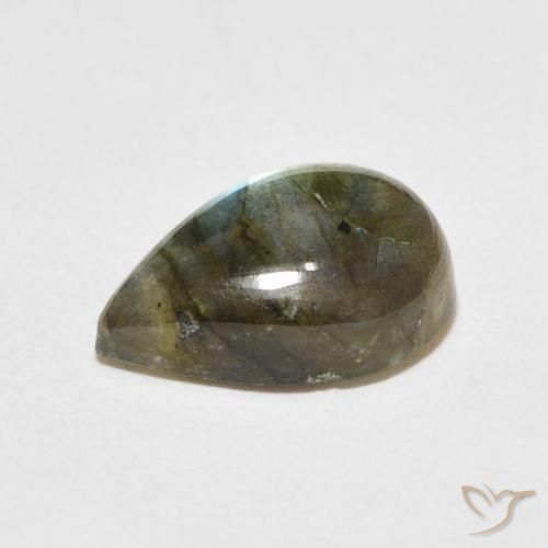 Labradorite Multicolore naturale da 4.47 ct, Forma a pera, Traslucido