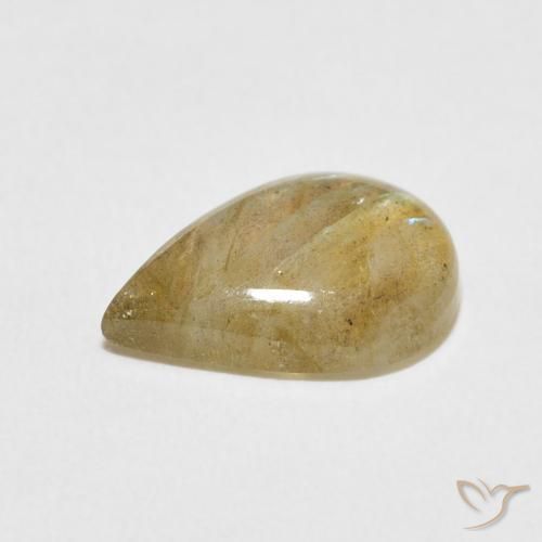 Labradorite Multicolore naturale da 3.40 ct, Forma a pera, Traslucido