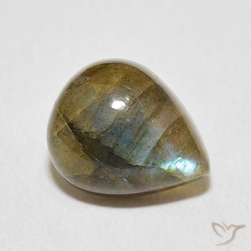 Labradorite Multicolore naturale da 4.78 ct, Forma a pera, Traslucido