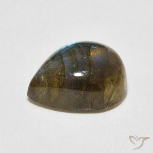 Labradorite Multicolore naturale da 4.78 ct, Forma a pera, Traslucido