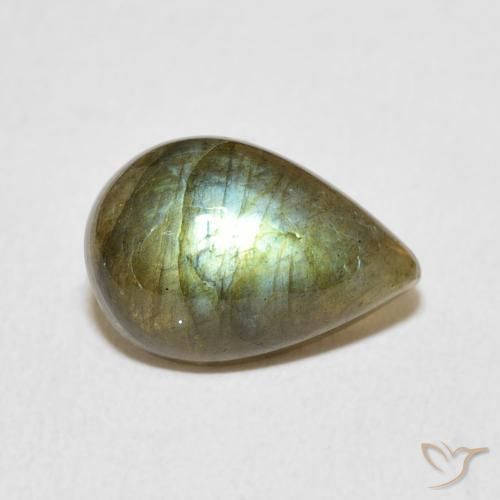 Labradorite Multicolore naturale da 3.62 ct, Forma a pera, Traslucido
