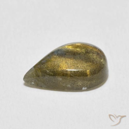 Labradorite Multicolore naturale da 3.57 ct, Forma a pera, Traslucido