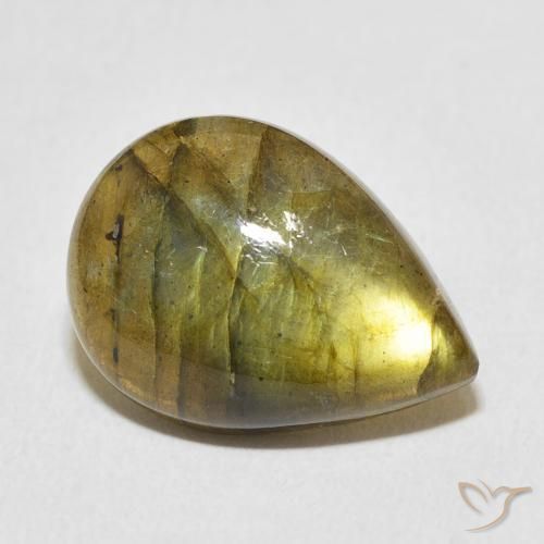 Labradorite Multicolore naturale da 8.95 ct, Forma a pera, Traslucido