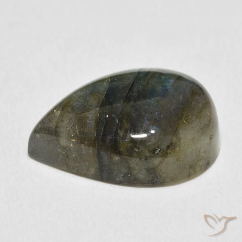 Labradorite Multicolore naturale da 11.64 ct, Forma a pera, Traslucido