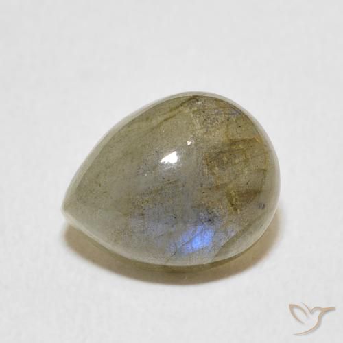 Labradorite Multicolore naturale da 4.03 ct, Forma a pera, Traslucido