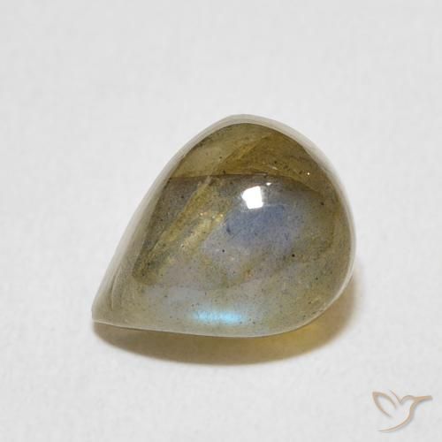 Labradorite Multicolore naturale da 3.07 ct, Forma a pera, Traslucido