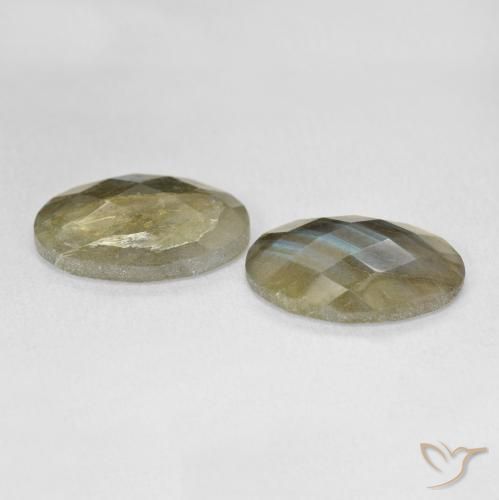 Gemme di Labradorite Multicolore naturale da 15.34 ct, Ovale, Traslucido