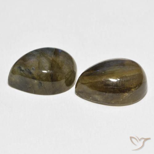 Gemme di Labradorite Multicolore naturale da 19.24 ct, Forma a pera, Traslucido