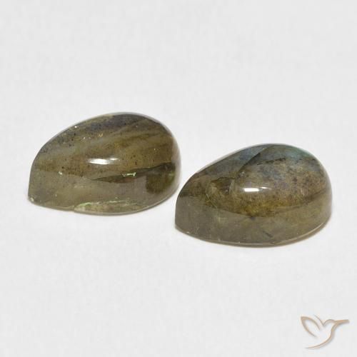 Gemme di Labradorite Multicolore naturale da 7.97 ct, Forma a pera, Traslucido