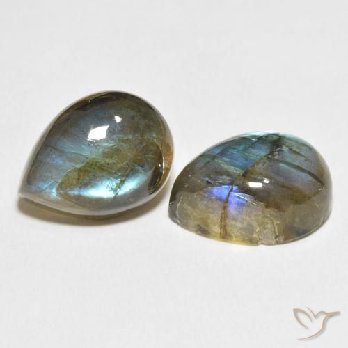 Gemme di Labradorite Multicolore naturale da 21.28 ct, Forma a pera, Traslucido