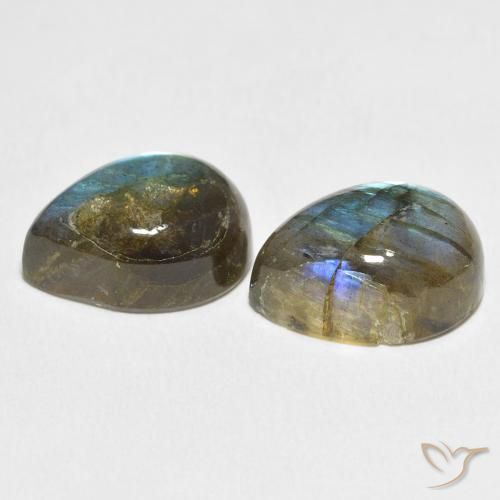 Gemme di Labradorite Multicolore naturale da 21.28 ct, Forma a pera, Traslucido