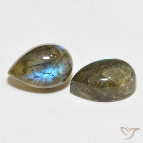 Gemme di Labradorite Multicolore naturale da 8.16 ct, Forma a pera, Traslucido
