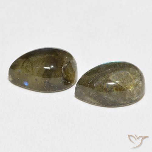 Gemme di Labradorite Multicolore naturale da 8.16 ct, Forma a pera, Traslucido