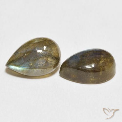 Gemme di Labradorite Multicolore naturale da 7.71 ct, Forma a pera, Traslucido