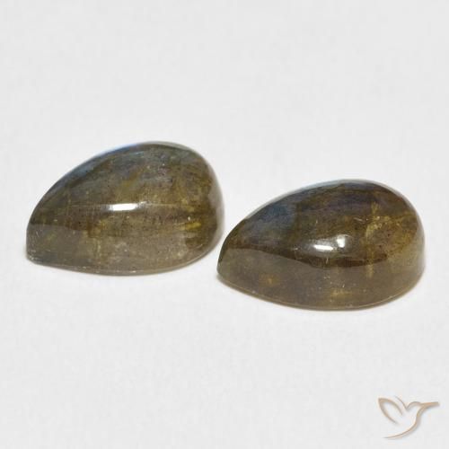 Gemme di Labradorite Multicolore naturale da 7.71 ct, Forma a pera, Traslucido