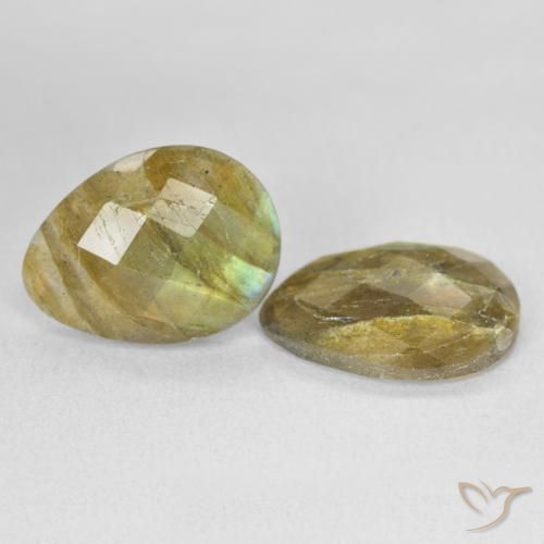 Gemme di Labradorite Multicolore naturale da 11.14 ct, Forma a pera, Traslucido
