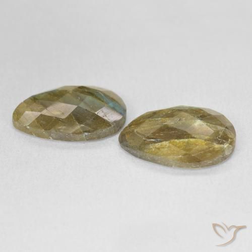 Gemme di Labradorite Multicolore naturale da 11.14 ct, Forma a pera, Traslucido