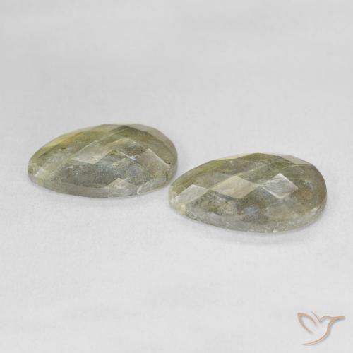 Gemme di Labradorite Multicolore naturale da 14.48 ct, Forma a pera, Traslucido
