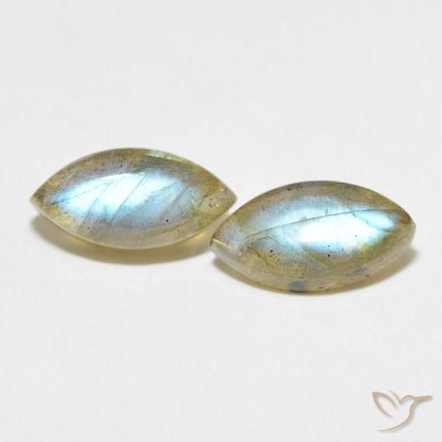 4.97ctw Naturale Multicolore Labradorite, Taglio marquise, Traslucido