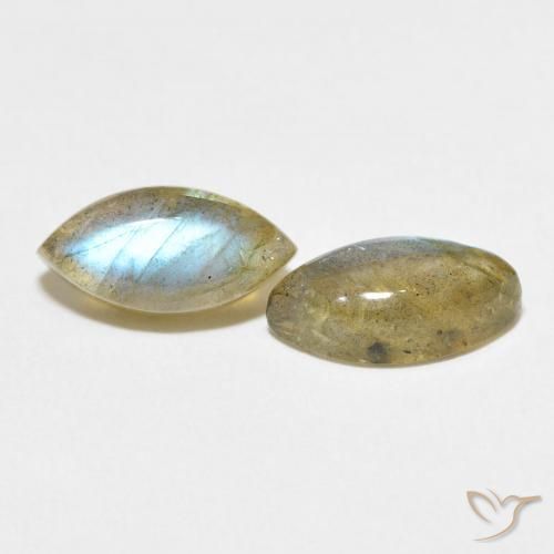 Gemme di Labradorite Multicolore naturale da 4.97 ct, Taglio marquise, Traslucido