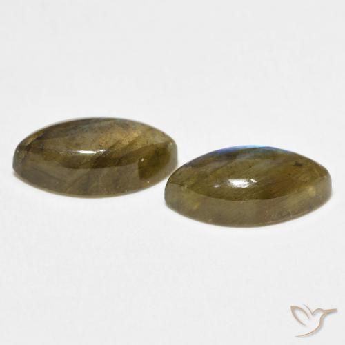 Gemme di Labradorite Multicolore naturale da 4.70 ct, Taglio marquise, Traslucido