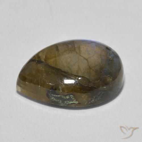 Labradorite Multicolore naturale da 8.26 ct, Forma a pera, Traslucido