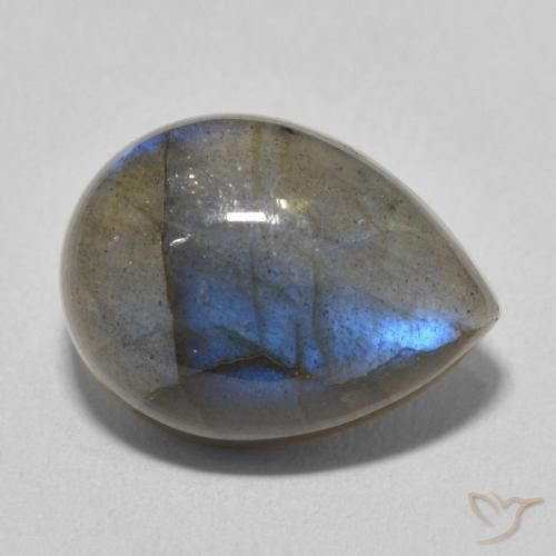 Labradorite Multicolore naturale da 10.67 ct, Forma a pera, Traslucido