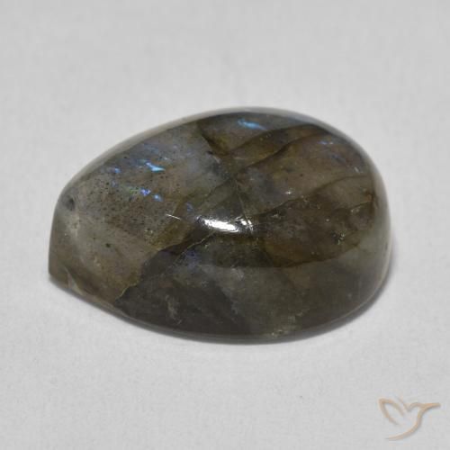 Labradorite Multicolore naturale da 10.74 ct, Forma a pera, Traslucido