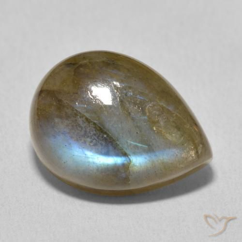 Labradorite Multicolore naturale da 10.14 ct, Forma a pera, Traslucido