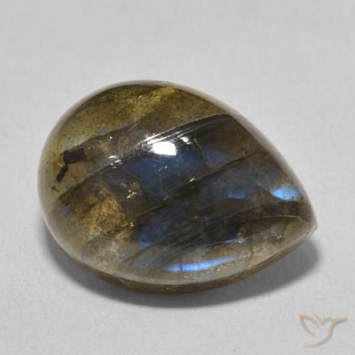 Labradorite Multicolore naturale da 10.22 ct, Forma a pera, Traslucido
