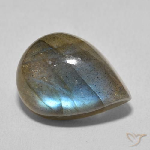 Labradorite Multicolore naturale da 9.62 ct, Forma a pera, Traslucido