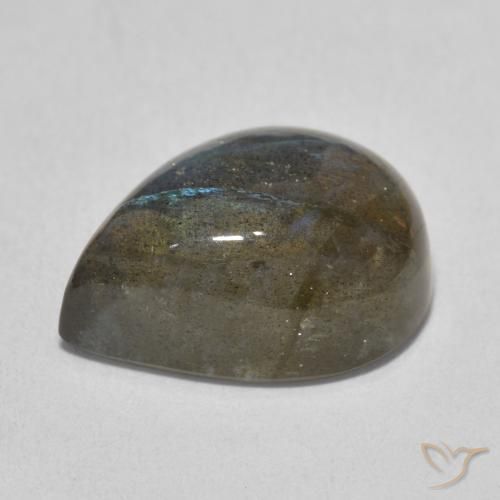 Labradorite Multicolore naturale da 9.62 ct, Forma a pera, Traslucido