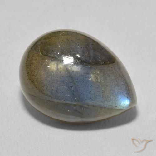 Labradorite Multicolore naturale da 10.20 ct, Forma a pera, Traslucido