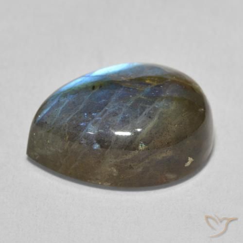 Labradorite Multicolore naturale da 10.35 ct, Forma a pera, Traslucido
