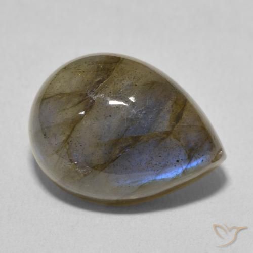 Labradorite Multicolore naturale da 10.41 ct, Forma a pera, Traslucido