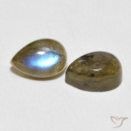 Gemme di Labradorite Multicolore naturale da 5.36 ct, Forma a pera, Traslucido