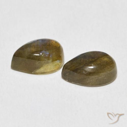 Gemme di Labradorite Multicolore naturale da 4.79 ct, Forma a pera, Traslucido