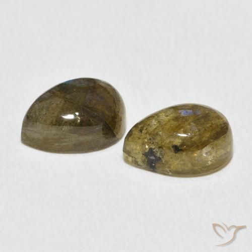 Gemme di Labradorite Multicolore naturale da 5.26 ct, Forma a pera, Traslucido