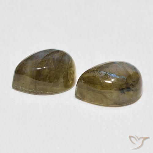 Gemme di Labradorite Multicolore naturale da 5.47 ct, Forma a pera, Traslucido