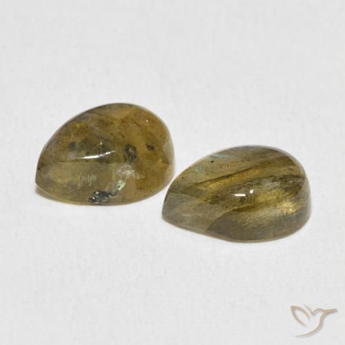 Gemme di Labradorite Multicolore naturale da 4.73 ct, Forma a pera, Traslucido