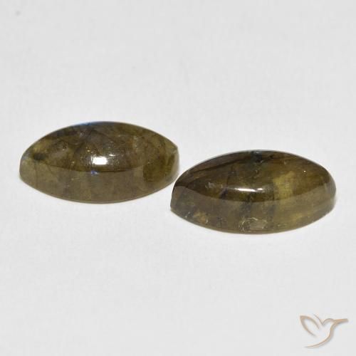 Gemme di Labradorite Multicolore naturale da 11.07 ct, Taglio marquise, Traslucido