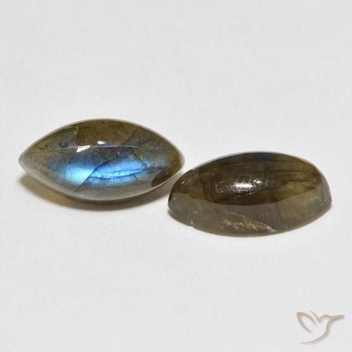 Gemme di Labradorite Multicolore naturale da 11.00 ct, Taglio marquise, Traslucido