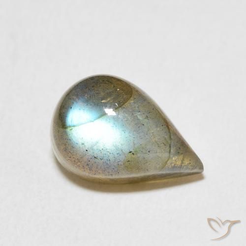 Labradorite Multicolore naturale da 4.47 ct, Forma a pera, Traslucido