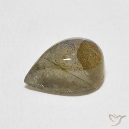 Labradorite Multicolore naturale da 4.47 ct, Forma a pera, Traslucido