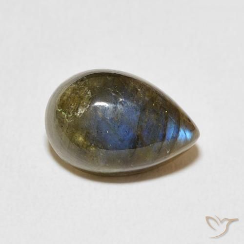 Labradorite Multicolore naturale da 3.92 ct, Forma a pera, Traslucido