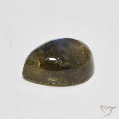 Labradorite Multicolore naturale da 3.92 ct, Forma a pera, Traslucido