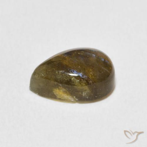 Labradorite Multicolore naturale da 1.80 ct, Forma a pera, Traslucido